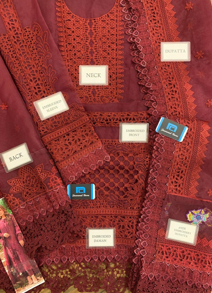 Aneela's Organza Suit-Replica Suits-Replica Zone