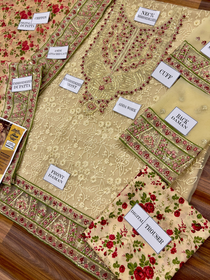 Aneelas Organza Suit-Replica Suits-Replica Zone