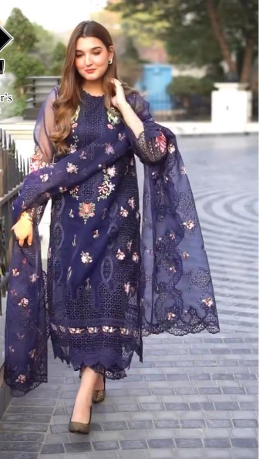 Aneela?s Organza Suit-Replica Suits-Replica Zone