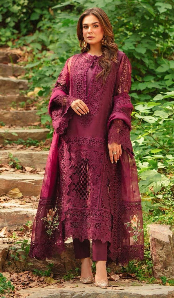 Aneela's Organza Suit-Replica Suits-Replica Zone