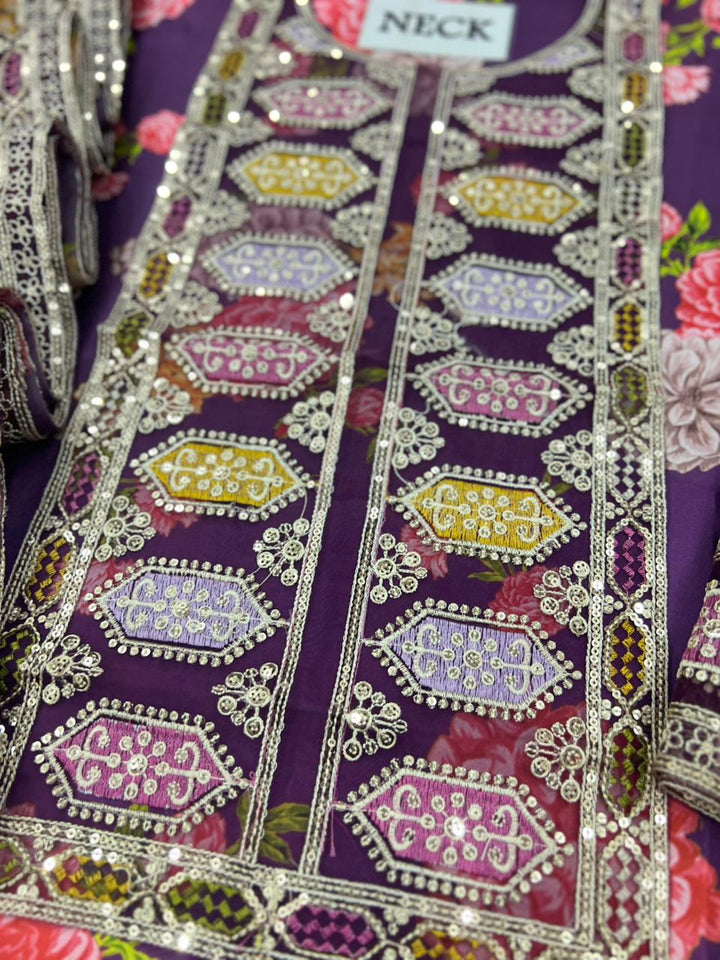 Aneela's Silk Suit-Replica Suits-Replica Zone