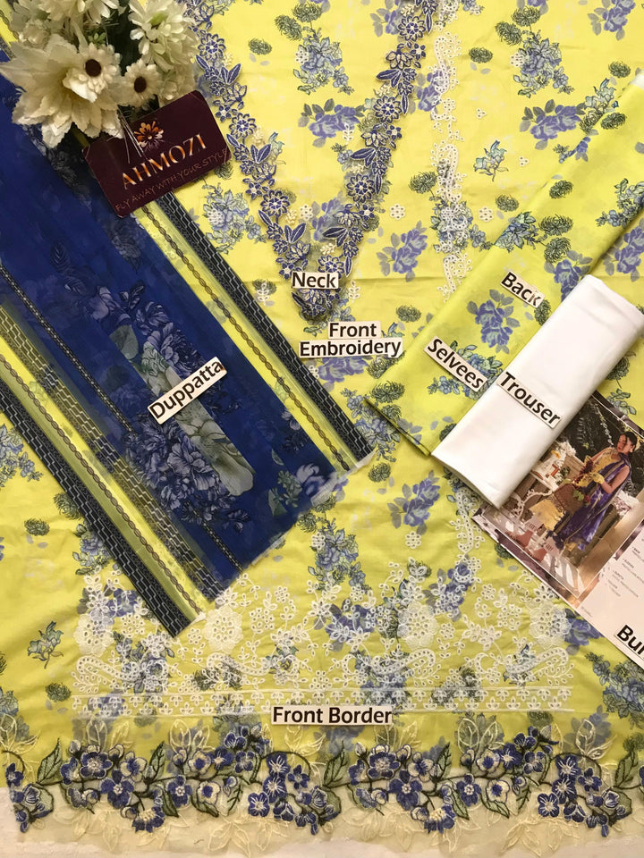 Asifa Nabeel Lawn Suit-Lawn Suits-Replica Zone