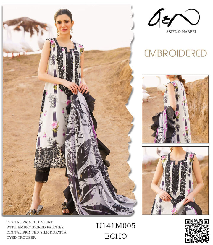 Asifa Nabeel Lawn Suit-Lawn Suits-Replica Zone