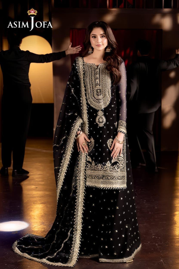 Asim Jofa Chiffon Bridal Suit-Bridal Suits-Replica Zone