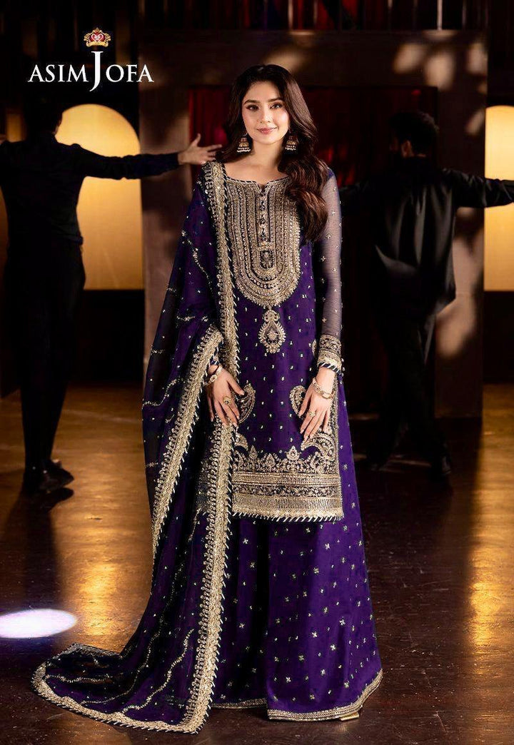 Asim Jofa Chiffon Bridal Suit-Bridal Suits-Replica Zone