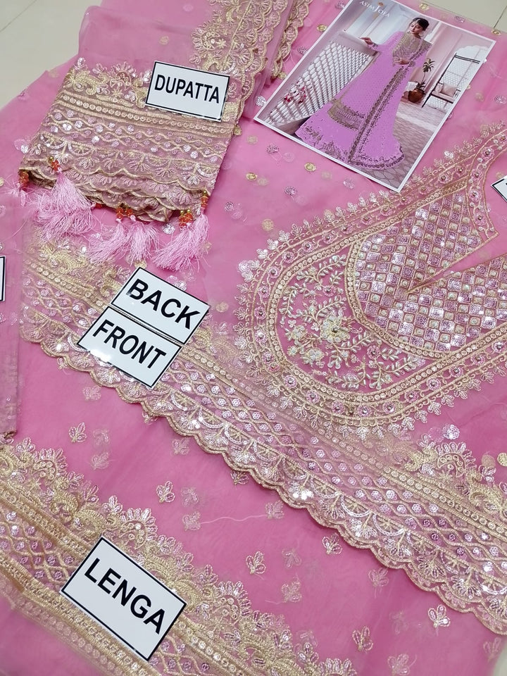 Asim Jofa Chiffon Bridal Suit-Bridal Suits-Replica Zone