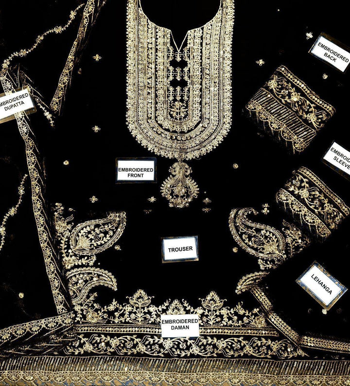 Asim Jofa Chiffon Bridal Suit-Bridal Suits-Replica Zone