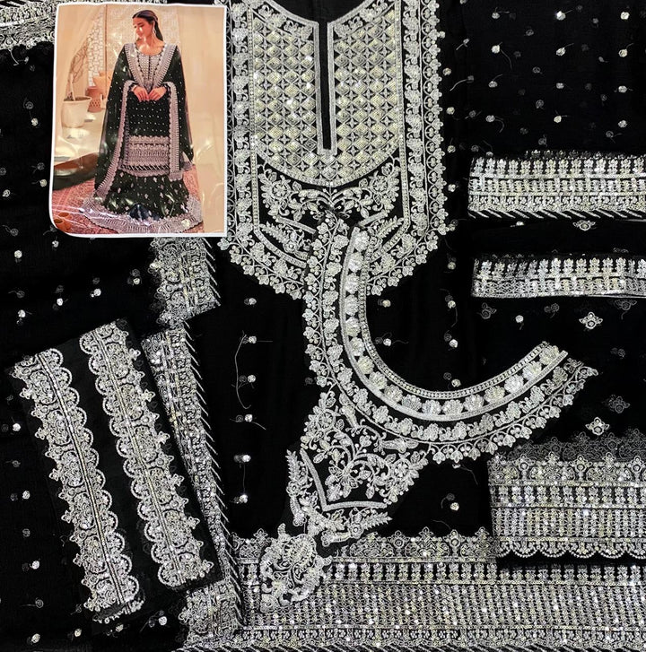 Asim Jofa Chiffon Bridal Suit-Bridal Suits-Replica Zone