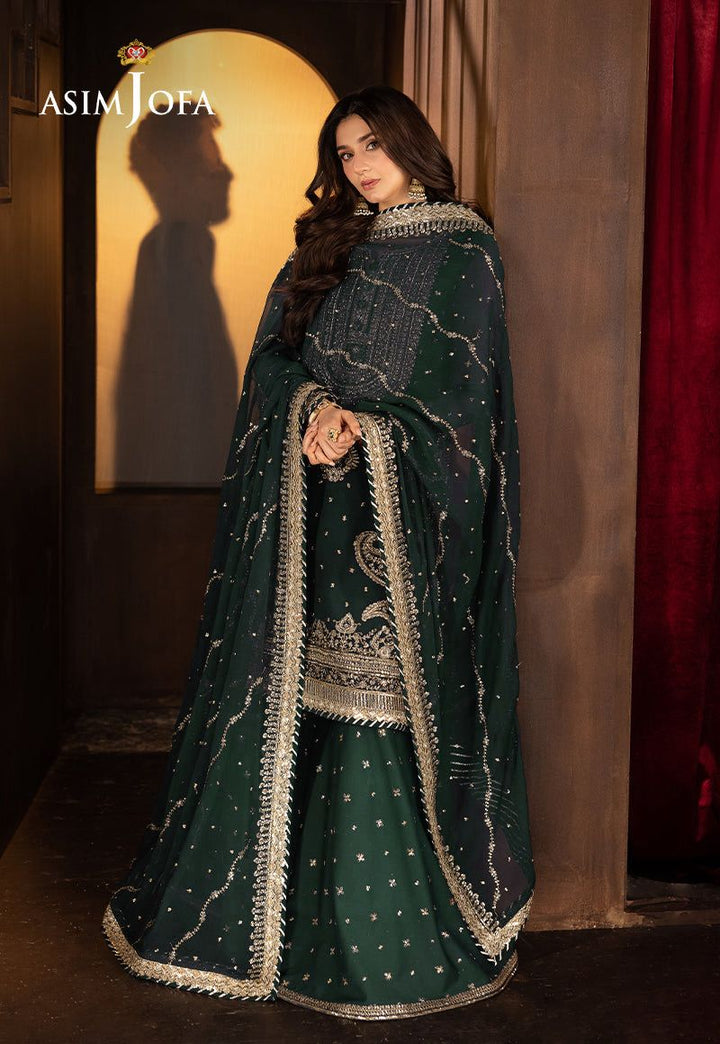 Asim Jofa Chiffon Bridal Suit-Bridal Suits-Replica Zone