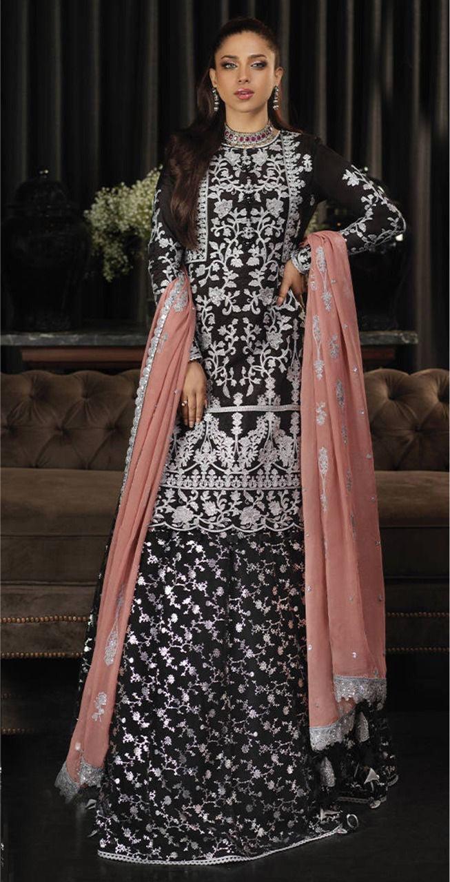 Asim Jofa Chiffon Bridal Suit-Bridal Suits-Replica Zone