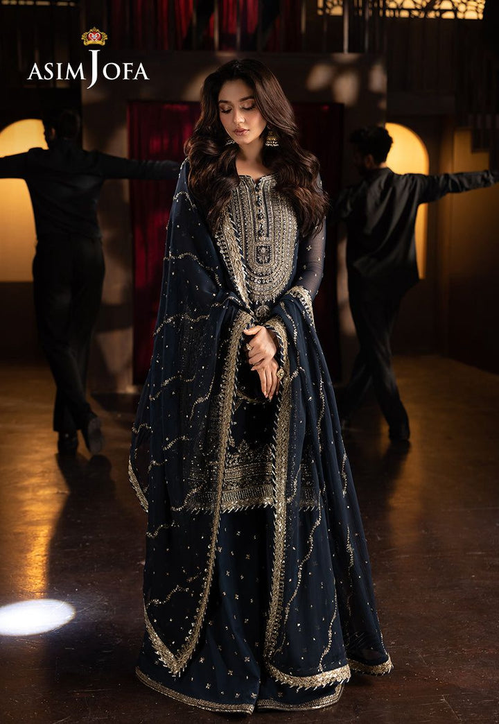 Asim Jofa Chiffon Bridal Suit-Bridal Suits-Replica Zone