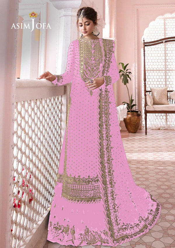 Asim Jofa Chiffon Bridal Suit-Bridal Suits-Replica Zone