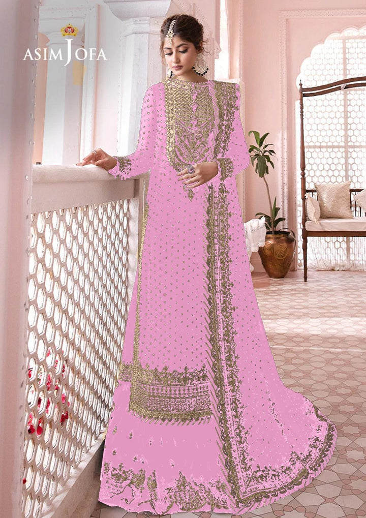 Asim Jofa Chiffon Bridal Suit-Bridal Suits-Replica Zone