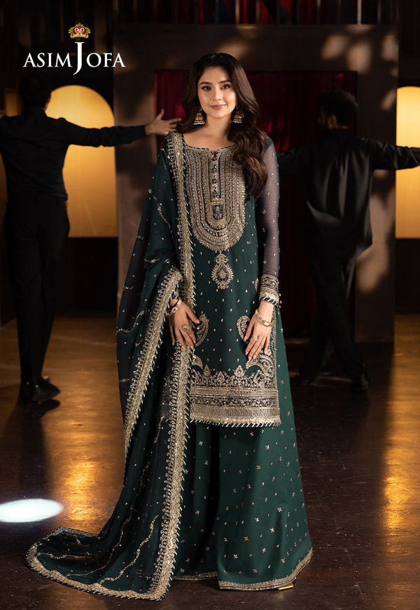 Asim Jofa Chiffon Bridal Suit-Bridal Suits-Replica Zone