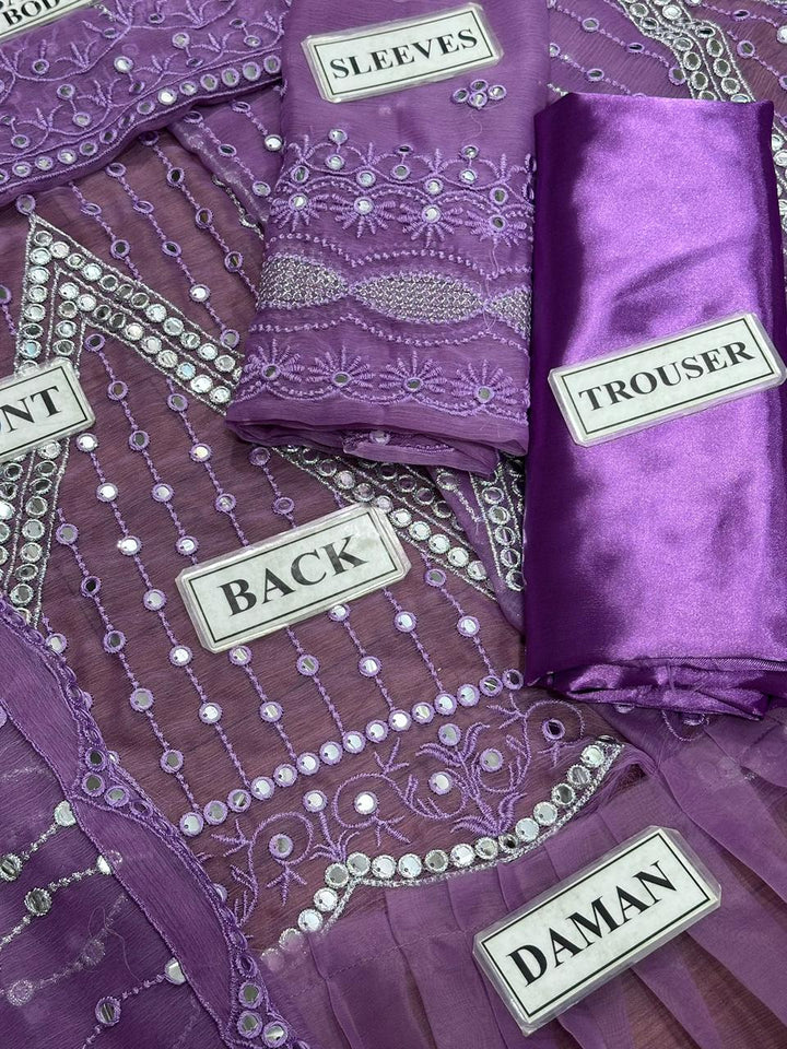 Asim Jofa Chiffon Frock-Bridal Suits-Replica Zone