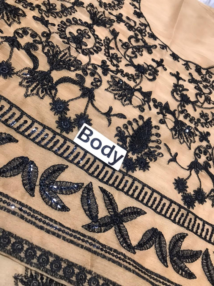 Asim Jofa Chiffon Maxi-Bridal Suits-Replica Zone