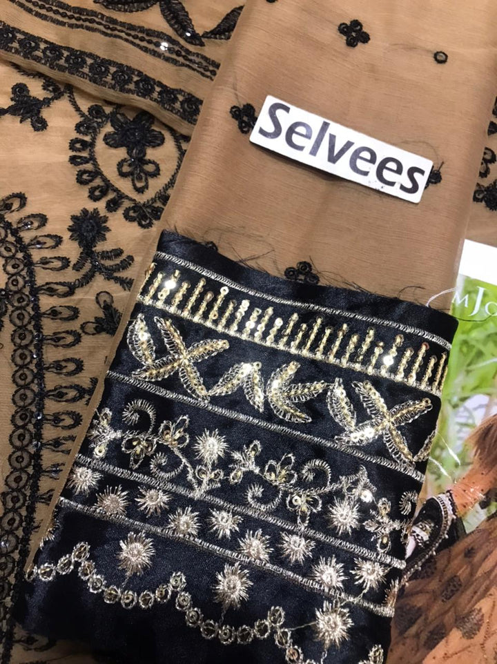 Asim Jofa Chiffon Maxi-Bridal Suits-Replica Zone