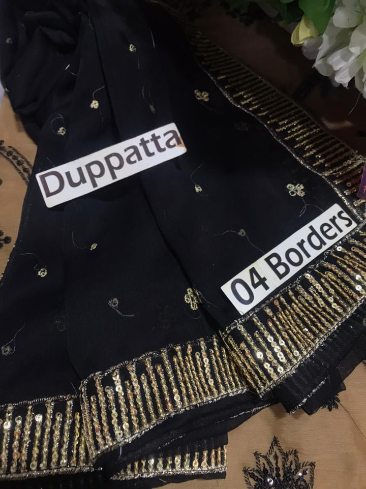 Asim Jofa Chiffon Maxi-Bridal Suits-Replica Zone