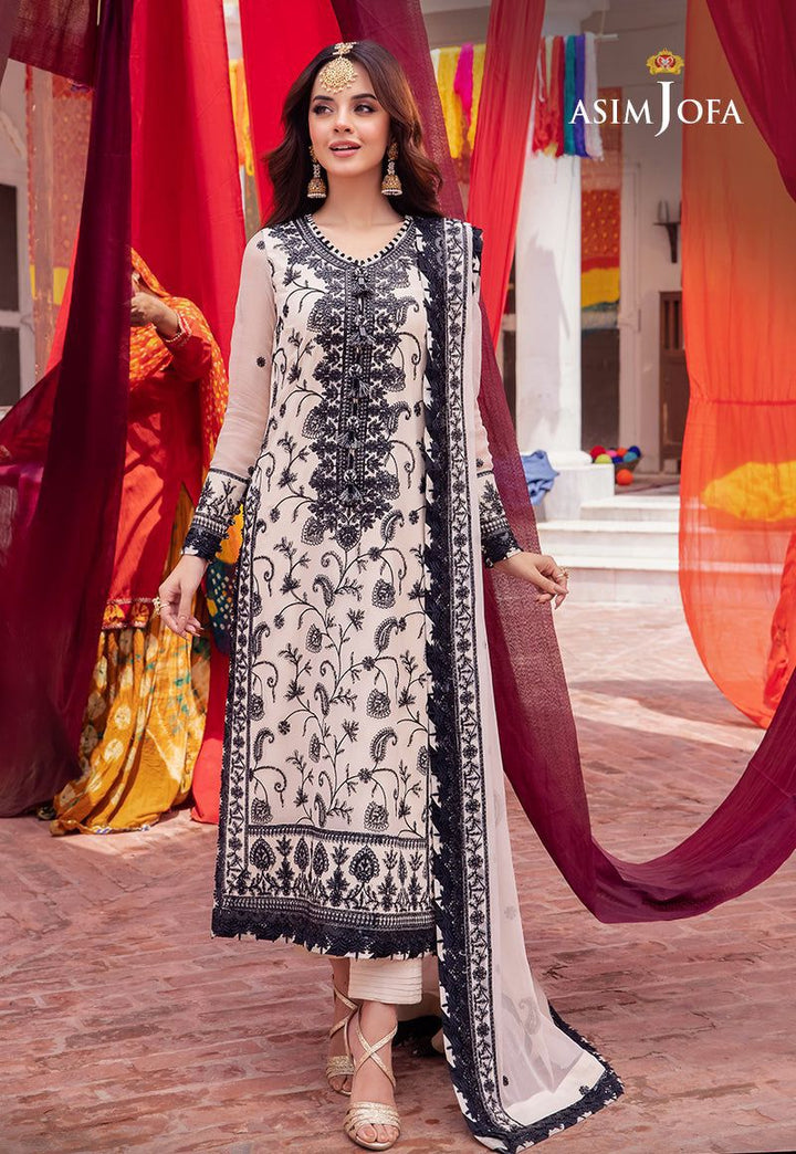 Asim Jofa Chiffon Suit-Replica Suits-Replica Zone