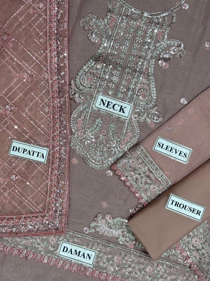 Asim Jofa Chiffon Suit-Replica Suits-Replica Zone