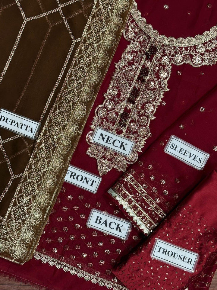 Asim Jofa Chiffon Suit-Replica Suits-Replica Zone