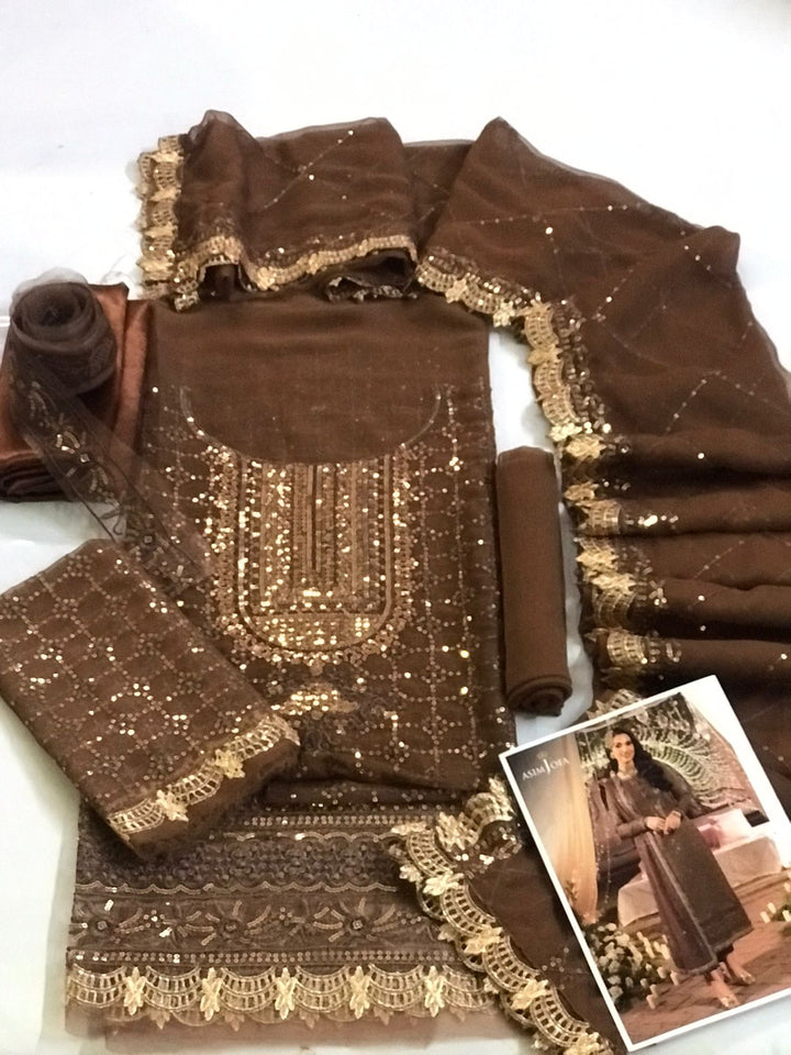 Asim Jofa Chiffon Suit-Replica Suits-Replica Zone