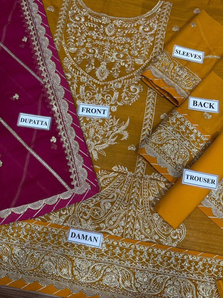 Asim Jofa Chiffon Suit-Replica Suits-Replica Zone