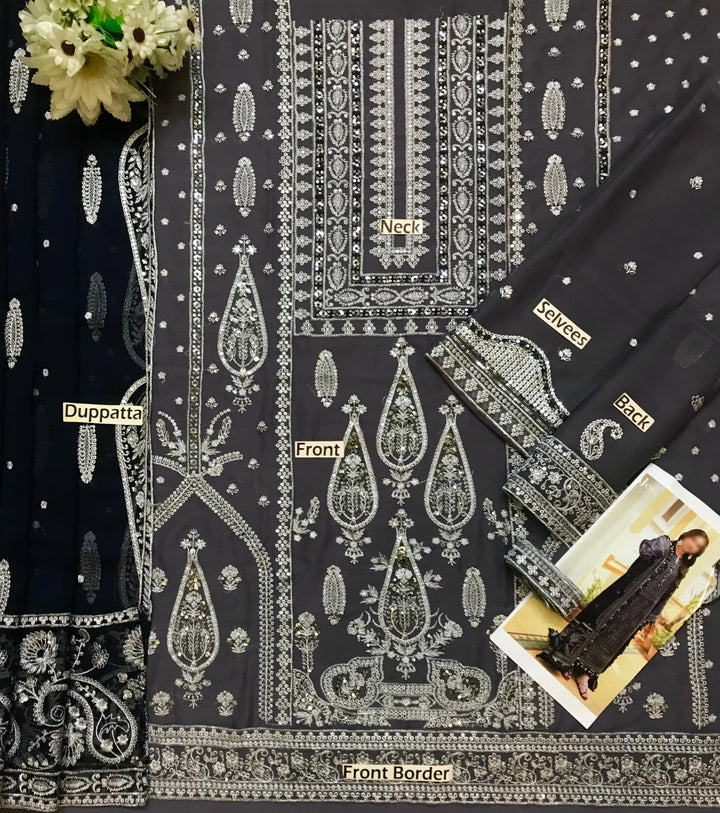 Asim Jofa Chiffon Suit-Replica Suits-Replica Zone