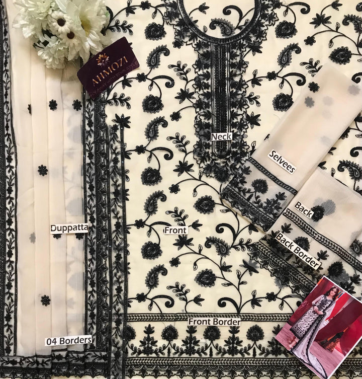 Asim Jofa Chiffon Suit-Replica Suits-Replica Zone
