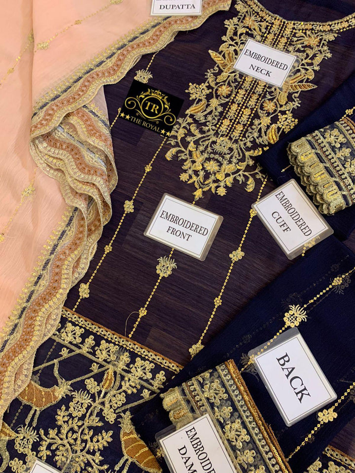 Asim Jofa Chiffon Suit-Replica Suits-Replica Zone