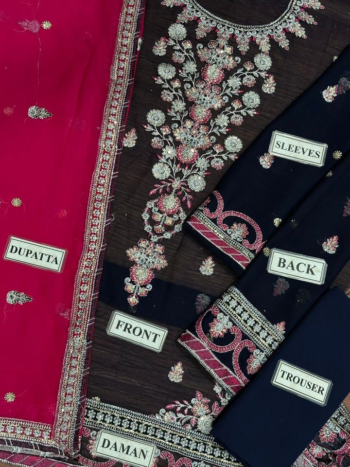 Asim Jofa Chiffon Suit-Replica Suits-Replica Zone