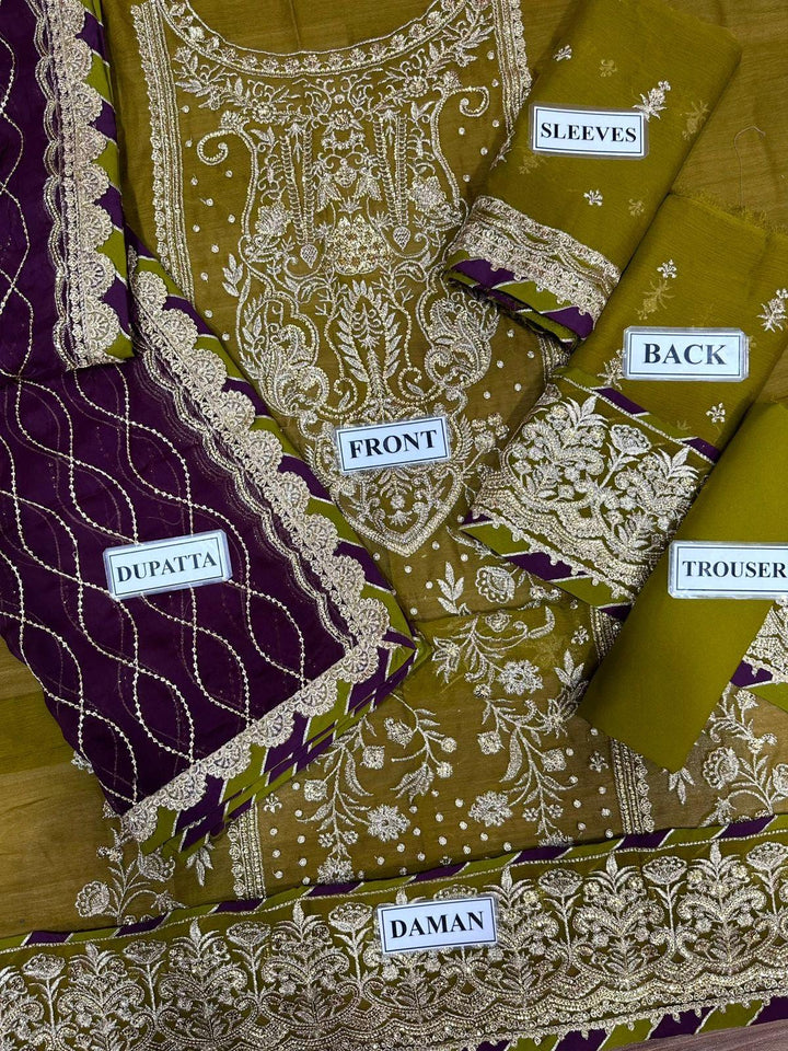 Asim Jofa Chiffon Suit-Replica Suits-Replica Zone