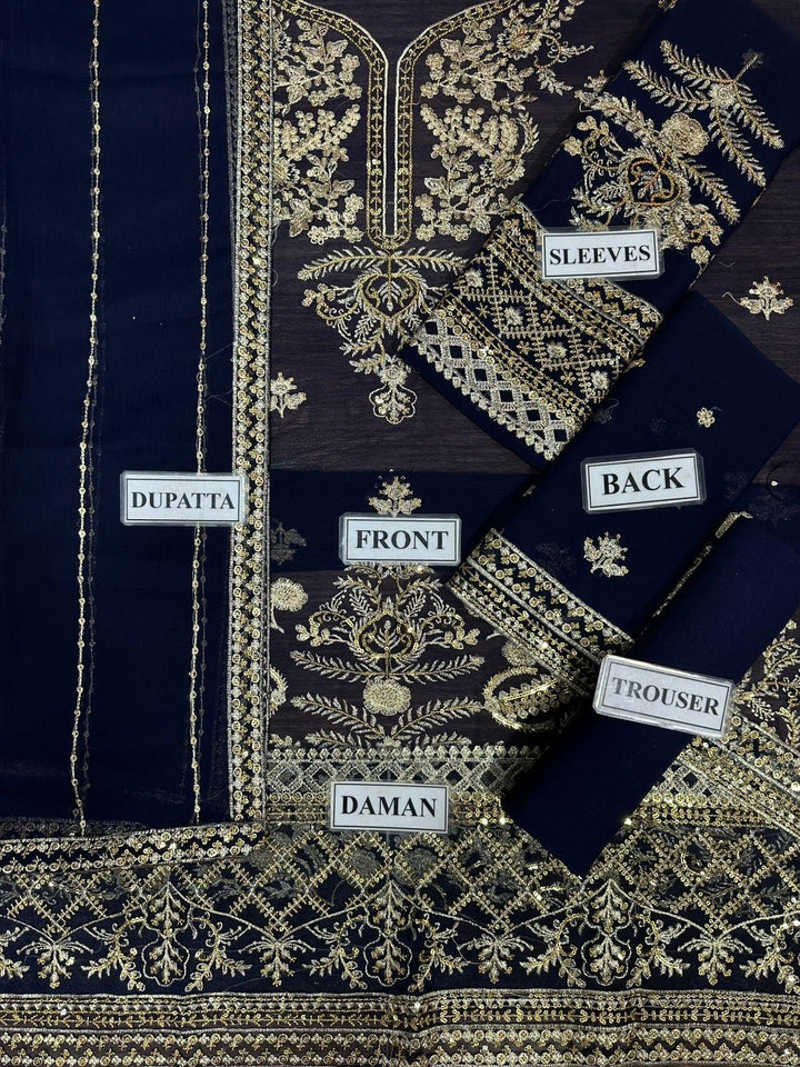 Asim Jofa Chiffon Suit-Replica Suits-Replica Zone