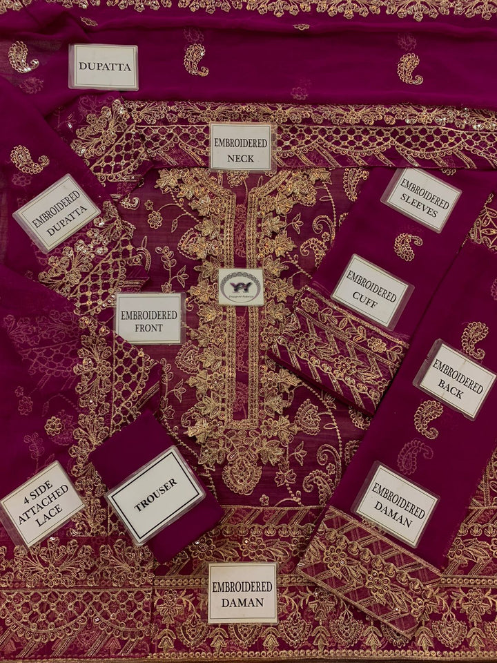 Asim Jofa Chiffon Suit-Replica Suits-Replica Zone