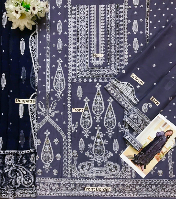 Asim Jofa Chiffon Suit-Replica Suits-Replica Zone