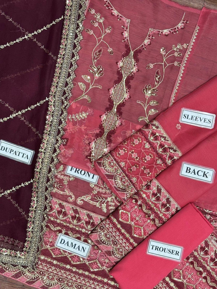 Asim Jofa Chiffon Suit-Replica Suits-Replica Zone