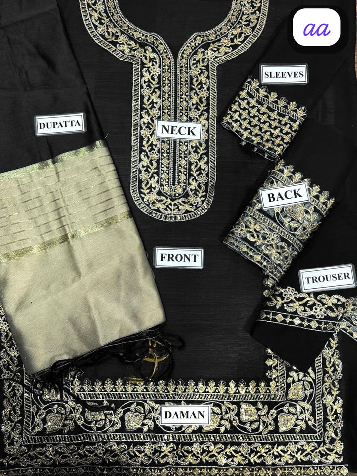Asim Jofa Chiffon Suit-Replica Suits-Replica Zone