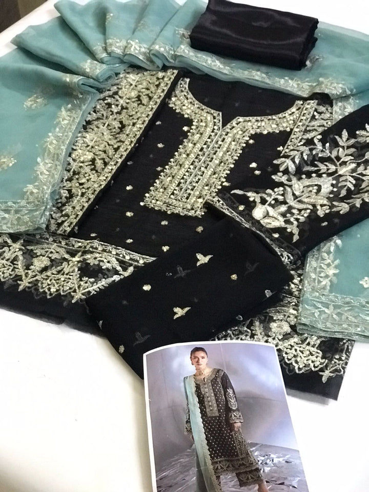 Asim Jofa Chiffon Suit-Replica Suits-Replica Zone