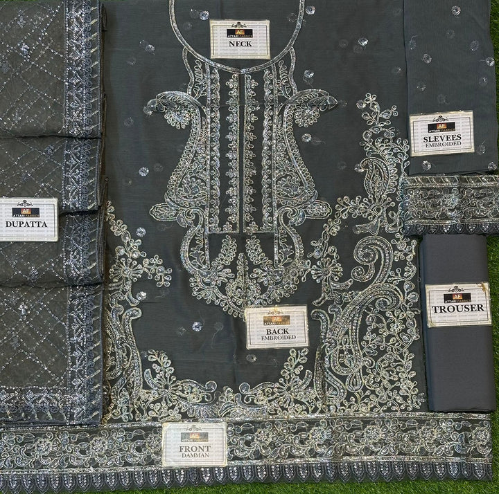 Asim Jofa Chiffon Suit-Replica Suits-Replica Zone