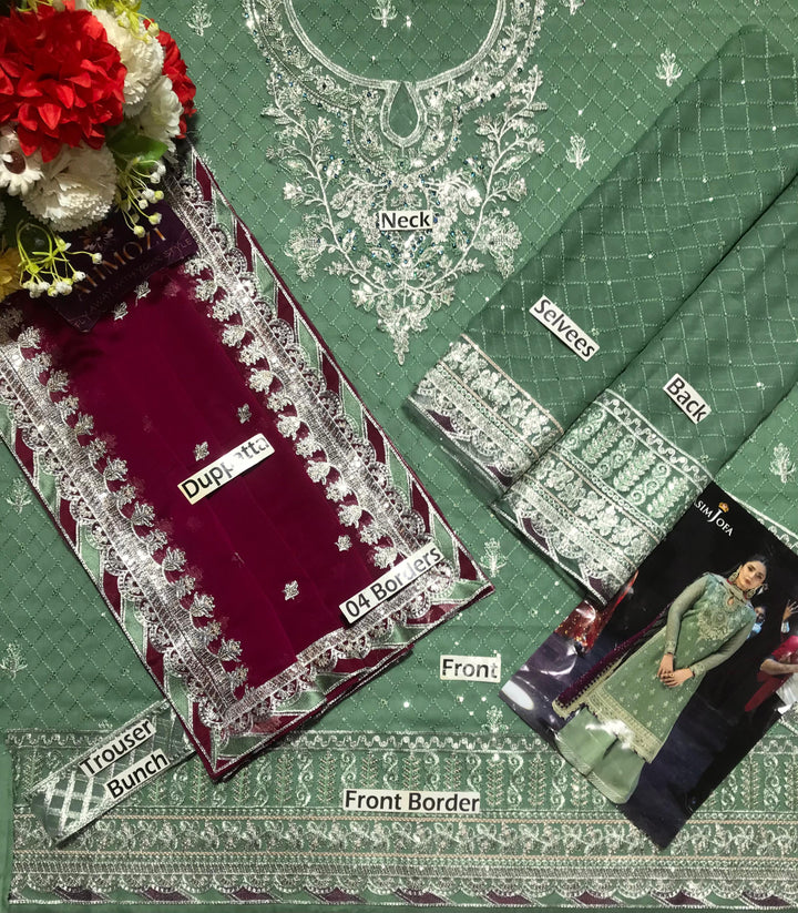 Asim Jofa Chiffon Suit-Replica Suits-Replica Zone