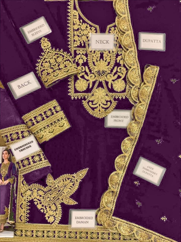 Asim Jofa Chiffon Suit-Replica Suits-Replica Zone