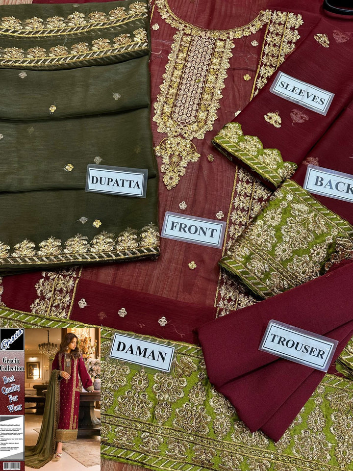 Asim Jofa Chiffon Suit-Replica Suits-Replica Zone