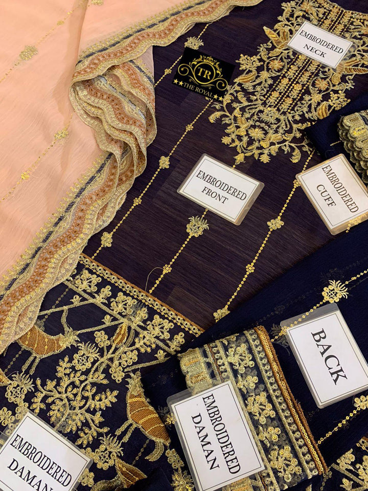 Asim Jofa Chiffon Suit-Replica Suits-Replica Zone