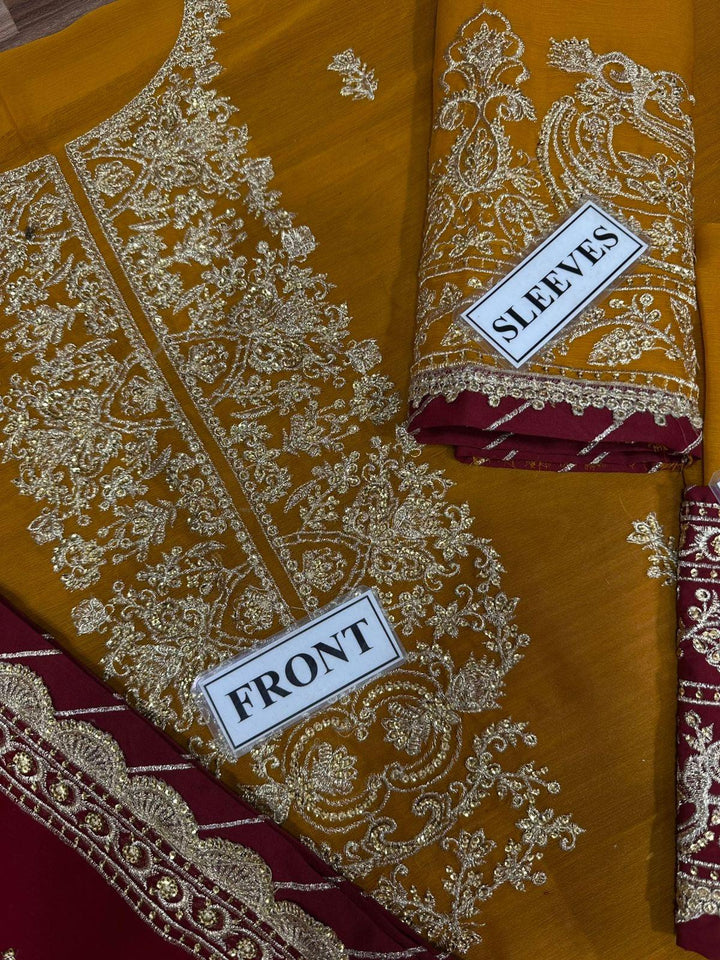 Asim Jofa Chiffon Suit-Replica Suits-Replica Zone