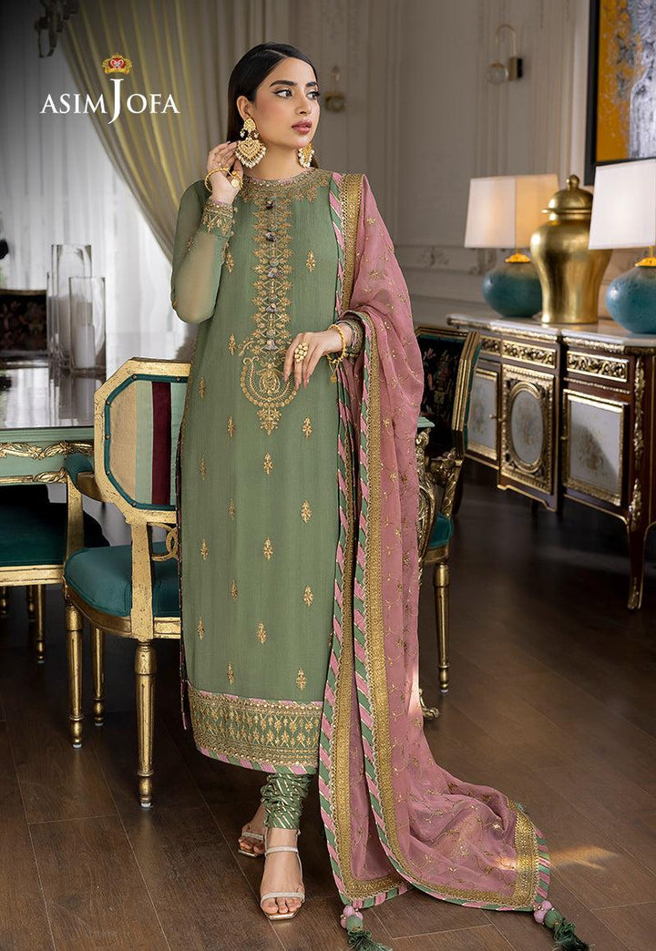 Asim Jofa Chiffon Suit-Replica Suits-Replica Zone