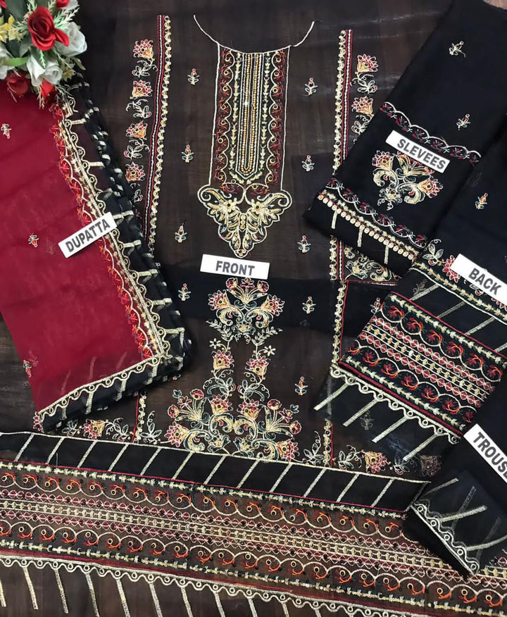 Asim Jofa Chiffon Suit-Replica Suits-Replica Zone
