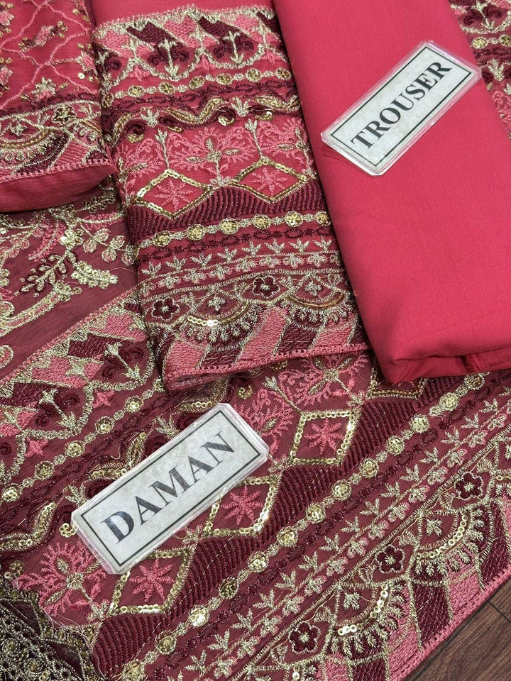 Asim Jofa Chiffon Suit-Replica Suits-Replica Zone