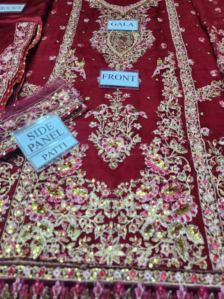 Asim Jofa Chiffon Suit-Bridal Suits-Replica Zone