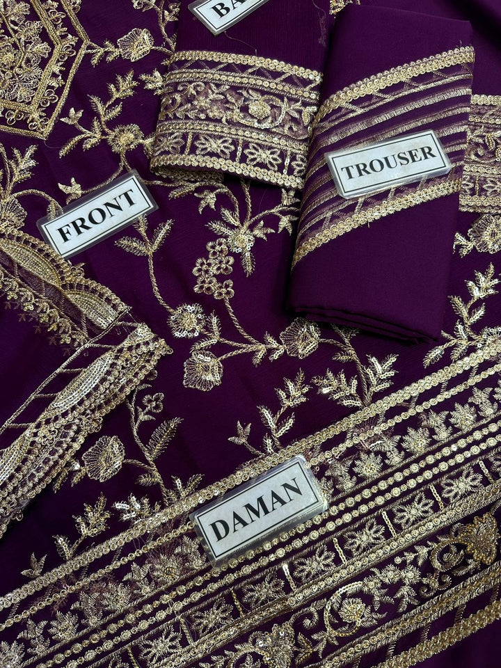 Asim Jofa Chiffon Suit-Replica Suits-Replica Zone