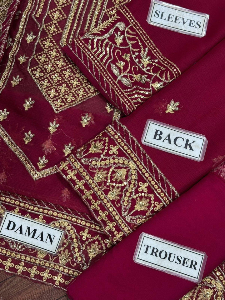 Asim Jofa Chiffon Suit-Replica Suits-Replica Zone